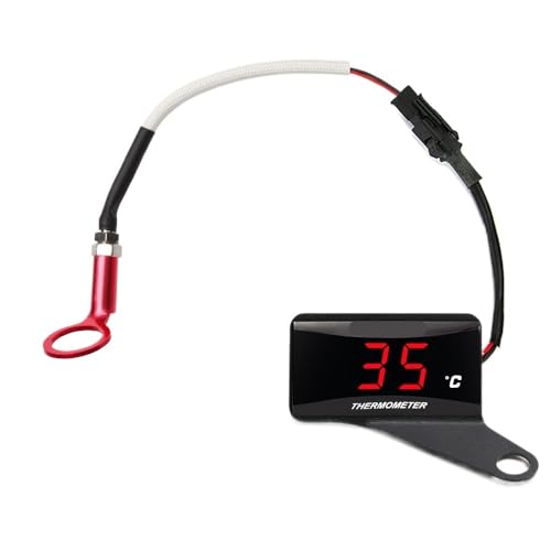 シリンダーヘッド温度計 NMAX CB500X - M10/M14アダプター付きバイク用温度計(Red-M14-Right)