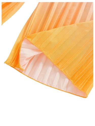 Image of RoseSeek Girl's 2 Piece Boho Cute Outfits Pleated Spaghetti Strap Camisoles Elastic Waist Wide Leg Pants Sets