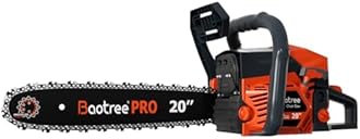Baotree 62cc Gas Chainsaw, 20-Inch Professional Chainsaw with 2-Cycle Engine & Anti-Vibration System, Quick Start Technology for Tree Cutting, Firewood, Logging