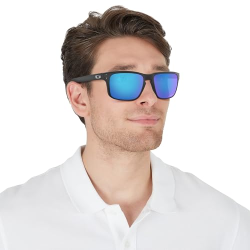 Oakley HOLBROOK OO9102L 910236 Preto Lente Espelhada Vermelho Iridium Tam 55