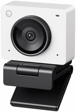 OBSBOT Meet 2-4K Webcam for PC with 1/2" Sensor, AI Framing & Autofocus, Beauty Mode, Lightweight, Gesture Control, HDR, Dual Microphone, 60 FPS, Web Cam for Streaming, Meeting, Gaming. (Cloud White)