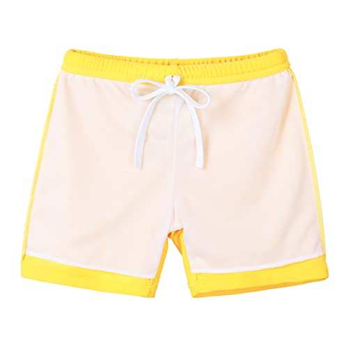 Tfjh E Boys Girls Swim Shorts Uv 50+ Kids Swim Trunk Boadshorts Surf Bottoms Size 7-8 Yellow 10A #TOP2