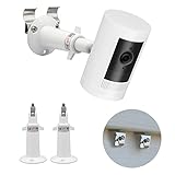 Ring Camera 𝐕𝐢𝐧𝐲𝐥 𝐒𝐢𝐝𝐢𝐧𝐠 Wall Mounts,No Drilling 360 Degree Adjustable,Compatible with Ring Stick up Cam & Ring Indoor Cam（2Pack White）