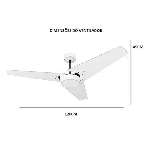 Ventilador de Teto Natuvent Callis No Light 3 Pás Madeira Imbuia (220, Volts)