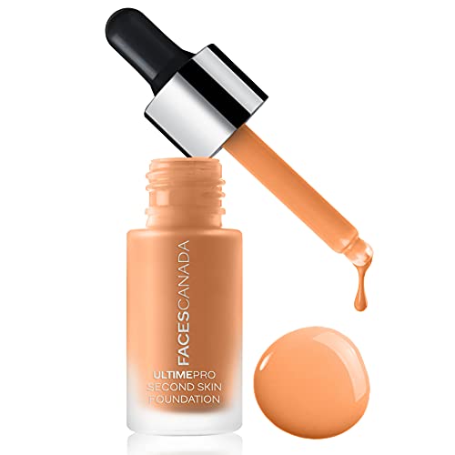 Image of FACESCANADA Ultime Pro Second Skin Foundation - Golden Beige 032, 15ml | Lightweight Anti-Ageing Serum Foundation | 3X Lighter | Natural Matte Finish | Medium To High Coverage | SPF 15 | Non-Oily