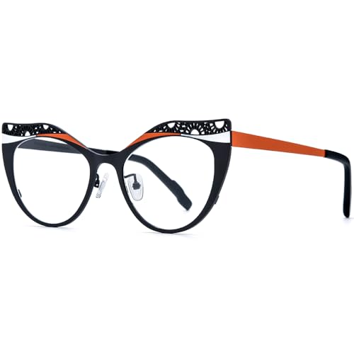 Image of FONEX Colorful Pure Titanium Glasses Frame Women Retro Round Eyeglasses
