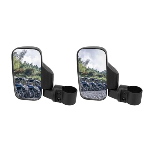 Rétroviseurs universels moto et UTV avec supports de cage à roulettes et lentilles convexes