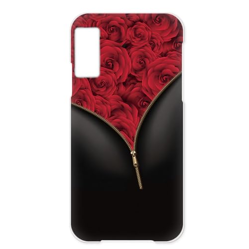 OPPO Reno 9A CPH2523 用 リノ9aカバー ハードケース けーたい スマホケース ローズアレンジメント 花柄 薔薇 ファスナー レッド h119a02