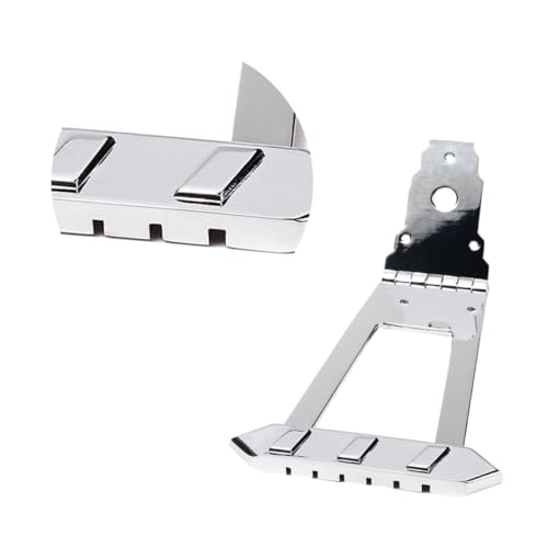 VANZACK 6 String Jazz Archtop Guitar Bridge String Square Shape Tailpiece for Jazz Guitar Durable Material Easy Installation with Screws Included Silver