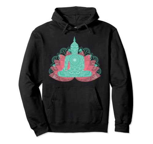 Buddha Mandala | Camiseta de yoga budista espiritual Om New Age Sudadera con Capucha