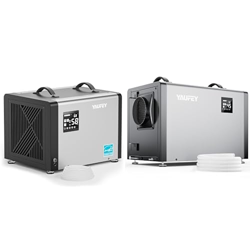 Yaufey 70 Pint Energy Star Commercial Dehumidifier with Pump for Crawl Space 5000 Sq. Ft (Max) & Yaufey 216 Pint Industrial Job Site Dehumidifier with Pump 8000 Sq.Ft (Max)