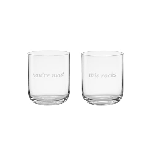 kate spade new york This Rocks & Youre Neat, Double Old Fashioned Glasses, Set Of 2
