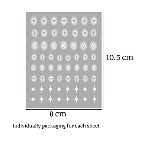 White Star Heart Nail Art Decal Stickers For Women Girls Kids Nail Designs And Nail Decorations Self Adhesive Nail Stickers For Fingernails Acrylic Nails Decor(Pack Of 6) #TOP5