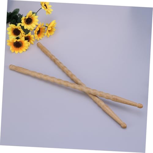 2 baquetas de madera cómodas para batería y percusión miniatura 7
