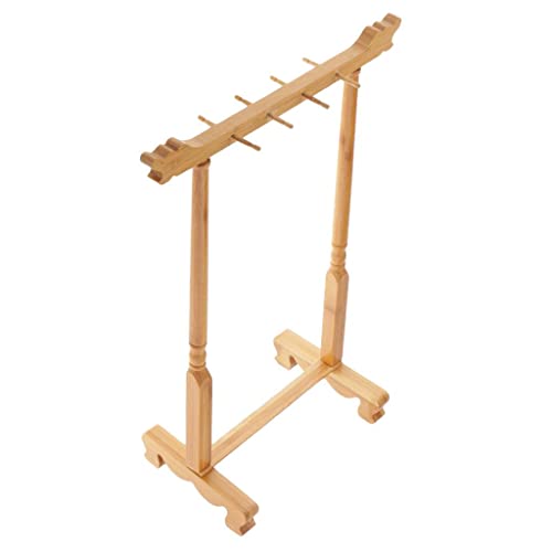 Duiaynke 8 Hooks Calligraphy Pen Holder Bamboo Chinese Calligraphy Drawing Hanger