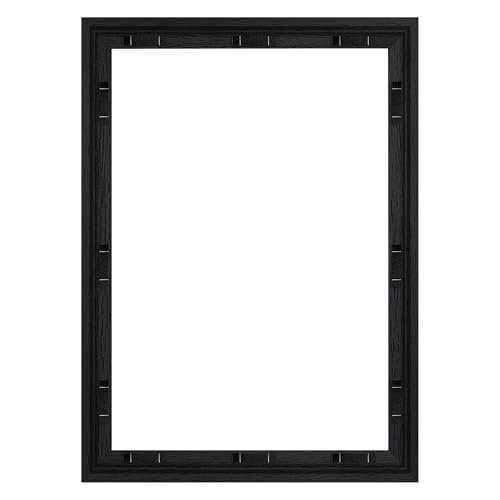 Abtgt 18x24 Canvas Floating Frame with 0.9 Deep Black Floater Frame for Canvas Paintings with Adhesive Vertical or Horizontal Wall Art frame for Prints Oil Painting Diamond Decor 1 Pack.