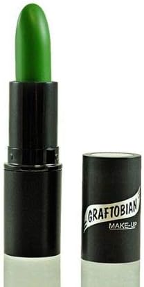 Graftobian Professional Color Lipstick - Ultra Long-Wearing, Comfortable Texture, Full Range of HD Shades, For All Skin Tones and Undertones, Velvety Smooth Semi-Matte Finish, Green