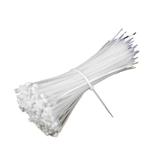 Attaches de câbles autobloquantes en nylon blanc 3.5x400mm | Lot de 100 serre-fils robustes