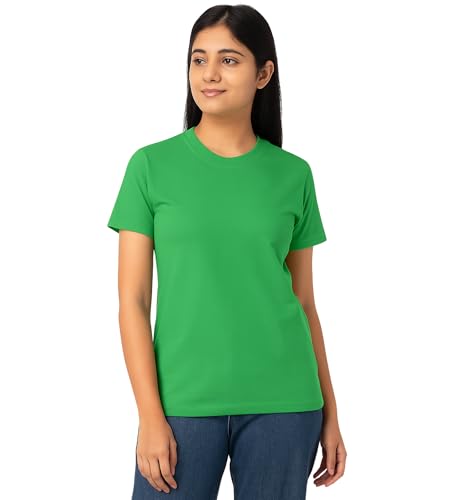 Image of Hangout Hub HH95 Tshirt for Womens | Regular Fit | Super Combed Cotton Women T-Shirt | Solid Plain Tees | Round Neck T Shirt | Half | Pack of 2 | 3 | 4 | 5 | 6