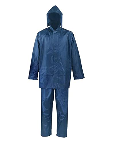 Polyester Rain Suit, 2 Pc Medium Blue