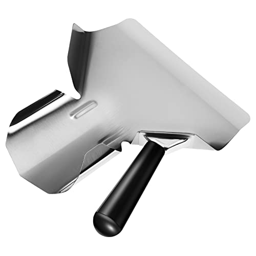 Healifty Popcorn Scoop with Handle Stainless Steel Food Dispenser Tool for Quick Filling Snacks for Popcorn French Fries and Candy Lightweight Ergonomic Design