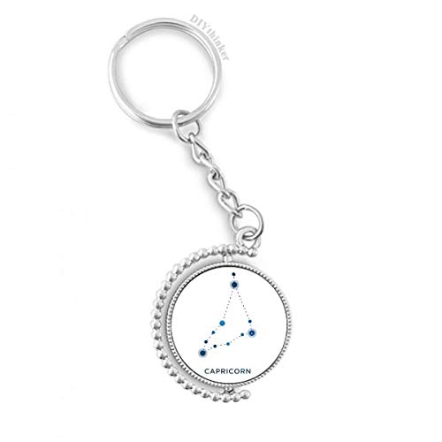 Llavero giratorio de la constelación con anillo resistente de estilo zodiacal