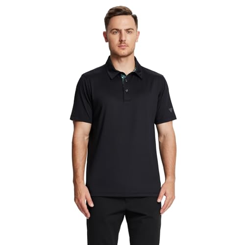 Image of Mens Polo Shirts Short and Long Sleeve Casual Solid Stylish Dry Fit Performance Designed Collared Golf Polo Shirts for Men