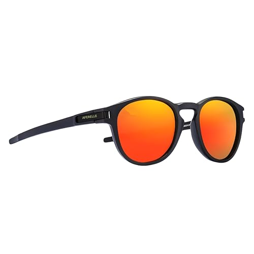 Image of Aferelle | IUnisex Round TAC Polarized Sunglasses | For Bike Riders | Running | Outdoor | Sports | Medium