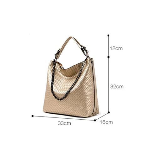 Shoulder bag Stylish Women's Quality Leather Shoulder Bag Large Tote Crossbody Handbag with Chain Accent2