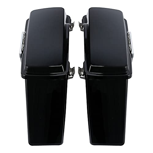Alforjas duras con tapa y cierre con llave compatibles con Harley 1994-2013 modelos Touring, color negro mate miniatura 2