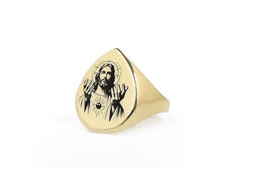 Bague sigillaire en or Seigneur Jésus : le bijou chrétien personnalisé qui dure toujours