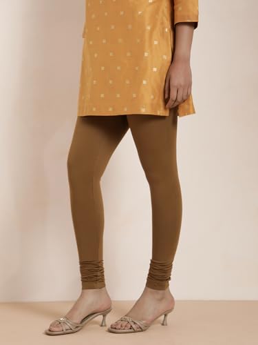 Image of TWIN BIRDS Tailored Cut and Classic Fit Super Stretchable Elastane Fabric Churidar Leggings for Women