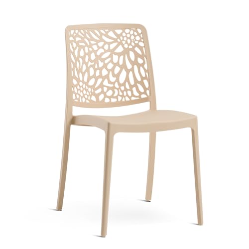 Chaises Jardin Empilables Sole Crème PP Renforcé - Siediti Fuori e Dentro