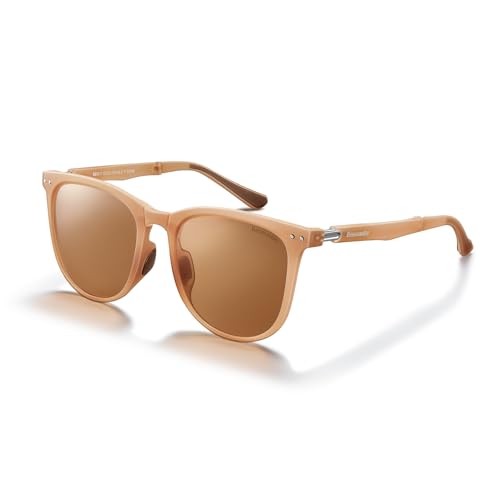 Image of BENEUNDER Polarized Sunglasses for Men Women, Ultra Lightweight Folding Sunglasses with Organizer