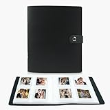 Fotoalbum mit 320 Taschen – Passend für Fujifilm Instax Mini 9 8 90 40 7 11 12 Evo LiPlay Sofortbildkamera, Kompatibel mit Polaroid Snap PIC-300, Kodak Zink Fotopapier (54x86 mm)(Schwarz)
