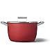 Smeg Red 8-Quart 10-Inch Casserole Dish with Lid