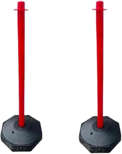 CokBlu パーキングポール 2/3 個セット ベース注水可能 トラフィックデリニエーター ポータブルバリア 駐車場・建設現場用に最適 封鎖・安全確保に優れ コーン式支柱