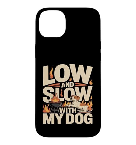 Low And Slow With My Dog �o�[�x�L���[�O���� �X�}�z�P�[�X iPhone 14 Plus �p