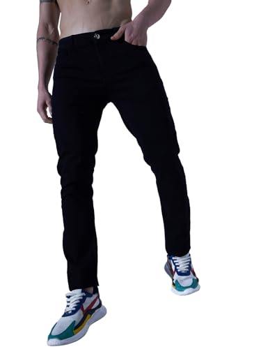 Image of Hubberholme Men's Stretchable Slim Fit Jeans - Casual Cotton Jeans for Men
