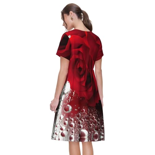 Robe d'été décontractée coupe fluide anti-chaleur imprimé floral