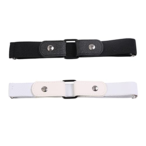 Tokaneit Ceinture Extensible Sans Boucle Ceinture Sans Boucle Élastique Invisible pour Femme Ou Homme Ceintures Invisibles 2 Pièces Cover