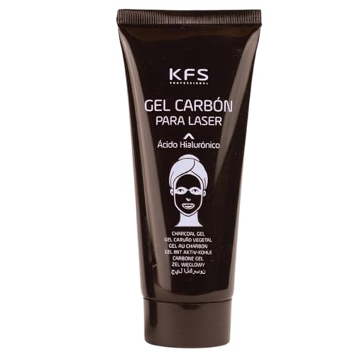 KFS Maschera viso purificante con carbone attivo e acido ialuronico per il laser facciale 100 ml | Purificante, anti-imperfezioni, sebo-equilibrante |Fotoringiovanente, anti-età, idratazione profonda