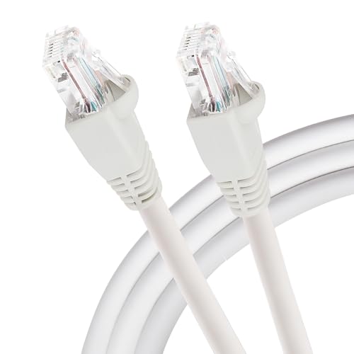 Maplin Ethernet Cable 1M White, CAT6 Gigabit UTP LAN Network Cable RJ45 High-Speed 10Gbps Compatible with Laptop, PC, PS4, PS5, Xbox, Switch, Modem, Router, Smart TV, Printer, Sky Box, WiFi Extender