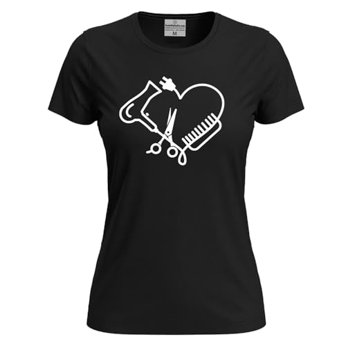 T-shirt coiffeur avec impression DTF résistante blanc XXL - 4