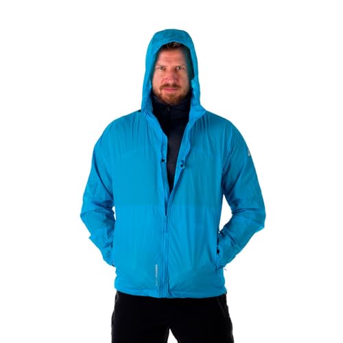 NORTHFINDER Ultraleichte Regenjacke Herren Wasserdicht Atmungsaktiv | Fahrrad Regenjacke Herren Laufjacke Ultraleicht | Windjacke Regenjacke Zusammenfaltbar | Packable Rain Jacket Blue 3XL