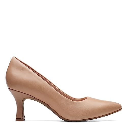 Clarks Clarks Collection Women's Kataleyna Gem Pump, Warm Beige Leather, 11 Wide US