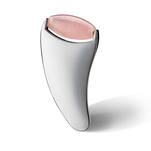 Gua Sha Tool With Jade Roller (2 In 1) Metal Guasha Scraping Massager For Eye And Face, Facial Massage Scraper On Skin #TOP26