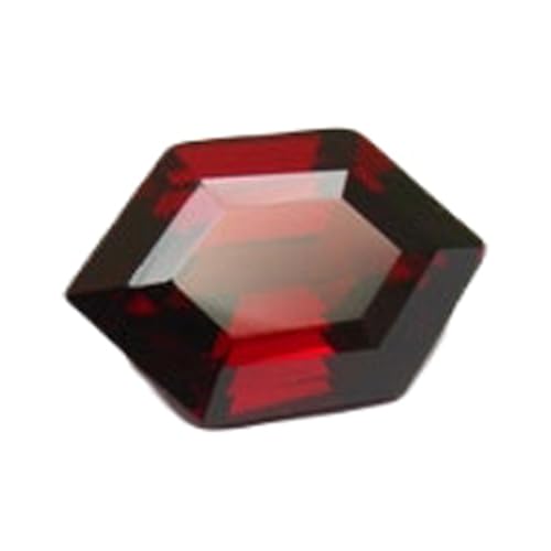 Grenat rouge hexagonal à facettes, qualité naturelle pour joaillerie fine