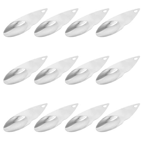 Alipis 12 pezzi Cucchiai per Kiwi in Acciaio Resistente a Taglio Seghettato per Sbucciare e Scavare Frutta con Manico Ergonomico Utensili Resistenti e Facili da Pulire per Casa