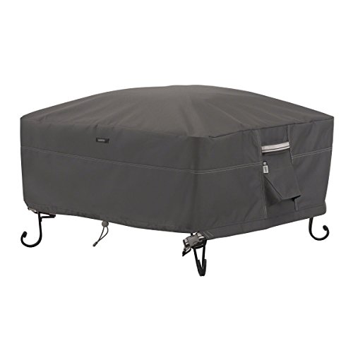 Classic Accessories Ravenna Full Coverage Fire Pit Cover Taupe/Large/Square